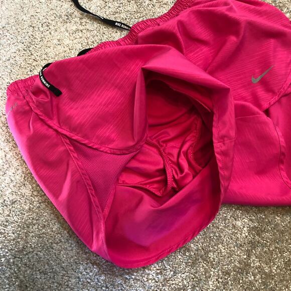 NIKE Tempo Dri-Fit Brief‎ Lined Hot Pink Running Shorts Med Training Performance - Picture 4 of 5